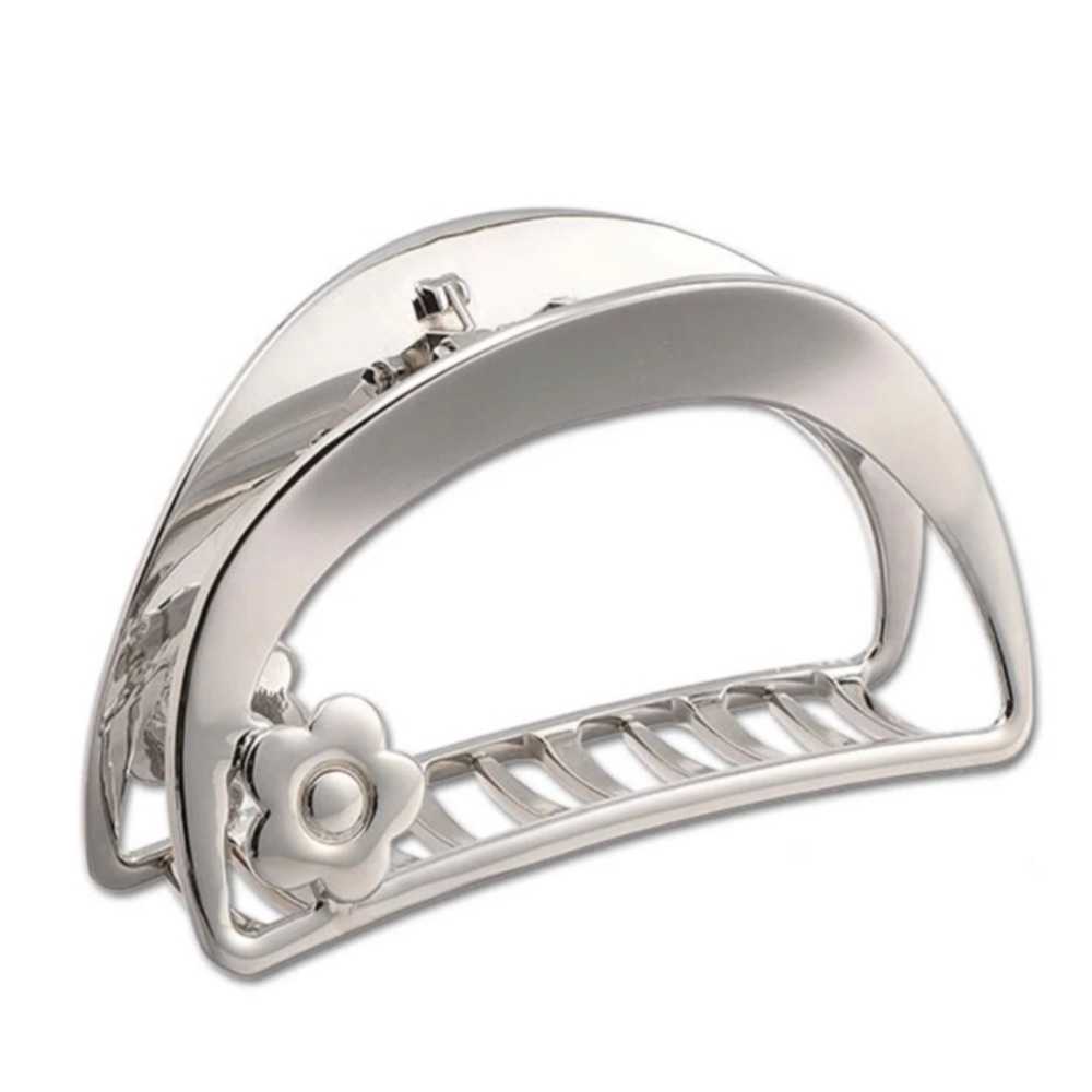 Mary Quant Daisy Claw Clip hairpin silver NWOT